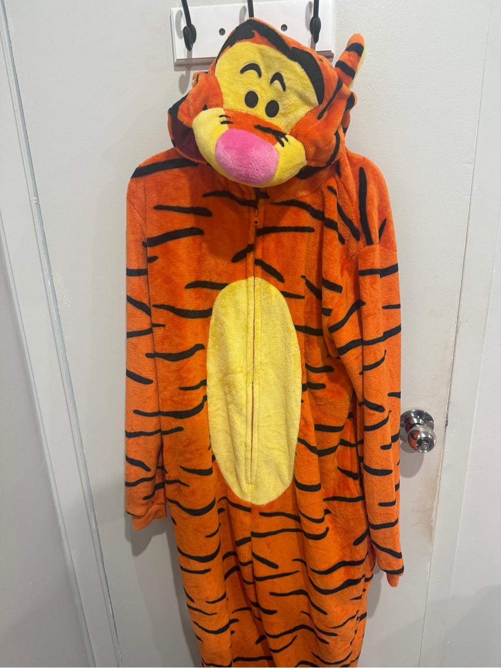 Kids Orange Tiger Hooded Costume with Yellow Belly